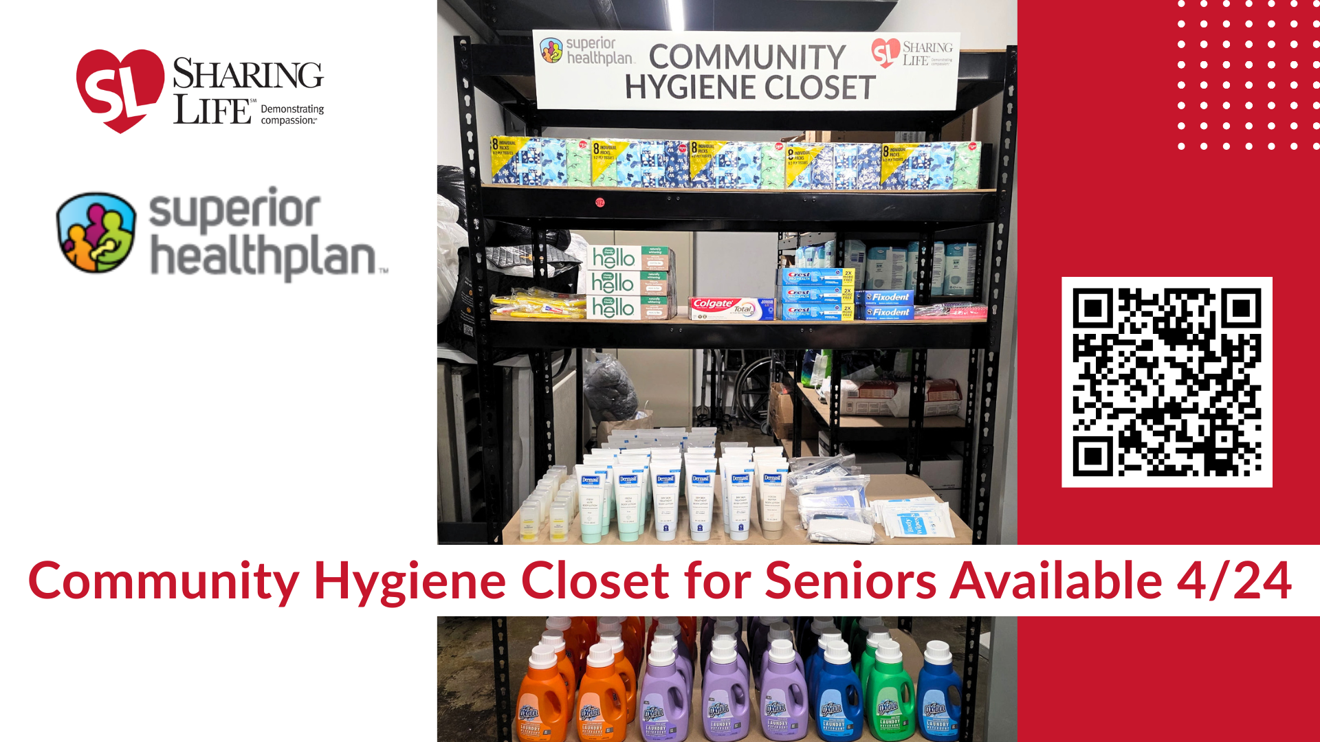 Superior Healthplan Community Hygiene Closet