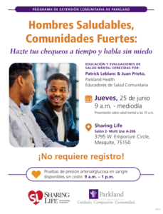 Parkland Health Event Flyer