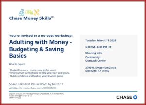 Chase Money Skills FREE Workshop